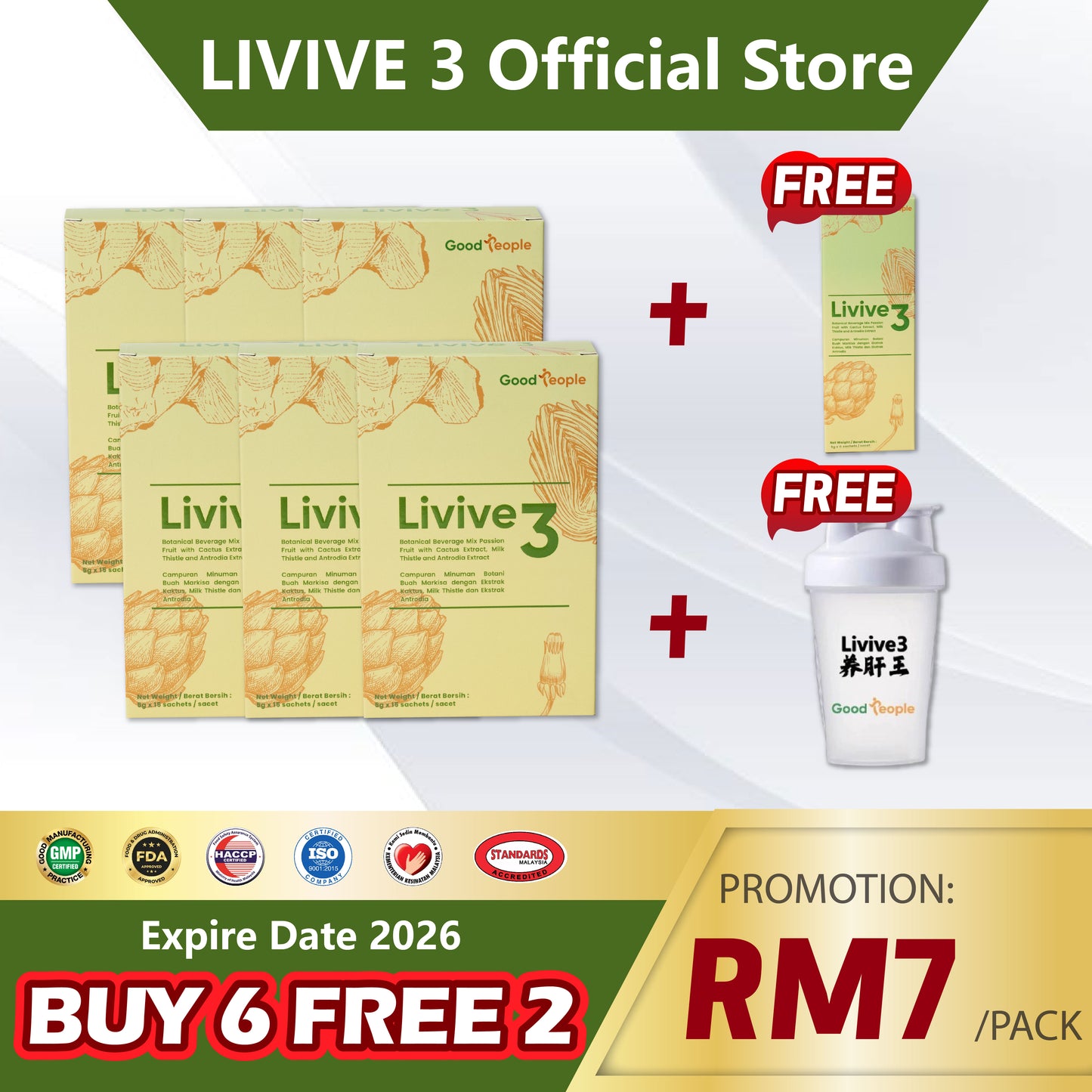 Livive3【RM688 - 6 BIG + 1 SMALL +1 Shaker】
